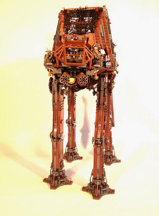 Illustration for article titled Steampunk Star Wars AT-AT Would Be The Slowest Thing In The Galaxy